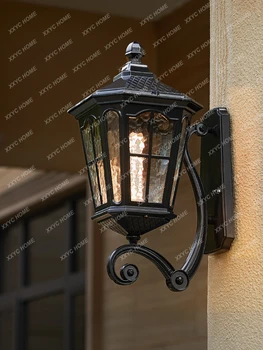 Наружный настенный светильник Бытовая калитка Светильник для домашних ворот Водонепроницаемый балконный светильник для террасы Бытовой солнечный настенный светильник для двора