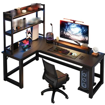 Настольный киберспортивный стол Современная простота Компьютерный стол Угловая многослойная полка Мебель для спальни