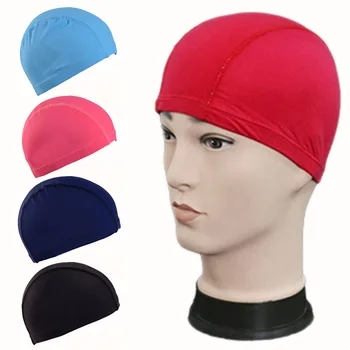 нейлоновая высокоэластичная шапочка для плавания свободного размера шапочки для купания шляпа аксессуары для бассейна для женщин, мужчин, взрослых