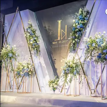 Новая цветочная стена Свадебная шелковая подставка из искусственных цветов для свадебного фона Декор для вечеринки Свадебная сцена Фоновая подставка