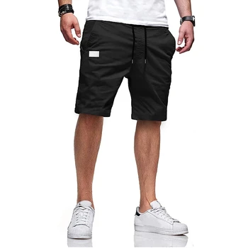 Новые летние мужские хлопковые спортивные штаны мужские на открытом воздухе для отдыха бегом трусцой на шнурке брюки высокого качества модные короткие брюки для мужчин