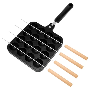  Новый 16 отверстий Алюминиевый Takoyaki Maker Сковорода для гриля Осьминог Шаровая тарелка Домашняя кухня Формы для приготовления пищи Форма Противень Выпечка Кухонные инструменты
