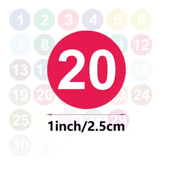 новый 500 шт. / рулон номер этикетки наклейка круглая упаковка самоклеящаяся цветная классификация цифр наклейки этикетка