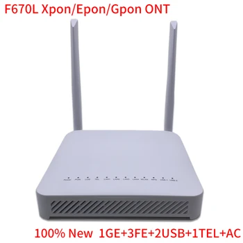 Новый F607L 5G ONUs XPON 4GE + 1TEL+2USB 5G Wifi Двухдиапазонный ONT EPON имеет GPON Волоконно-оптический маршрутизатор onu мост Нет питания Бесплатная доставка