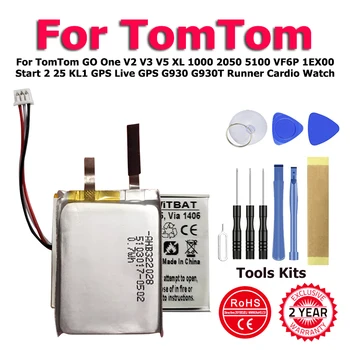 Новый аккумулятор для TomTom GO One V2 V3 V5 XL 1000 2050 5100 VF6P 1EX00 Start 2 25 KL1 GPS Live GPS G930 G930T Бегун Кардио Часы