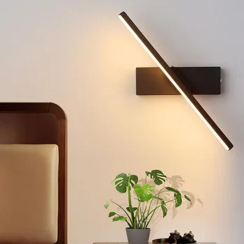 Новый вращающийся прикроватный настенный светильник для спальни с регулируемым углом освещения Внутренний светодиодный настенный светильник Алюминиевый простой светильник AC110/220V
