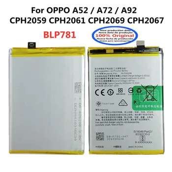 Новый высококачественный телефонный аккумулятор BLP781 для OPPO A52 A72 A92 CPH2059 CPH2061 CPH2069 CPH2067 сменный аккумулятор Bateria 5000 мАч