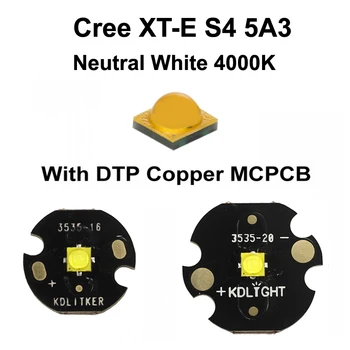 Новый светодиодный излучатель Cree XT-E Neutral White 4000K с медной MCPCB KDLITKER DTP (1 шт.)