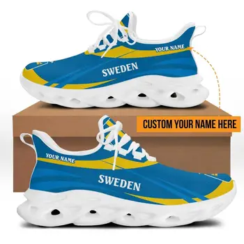 Новый тренд Швеция Флаг Печать Мужская Обувь На Платформе Легкие Кроссовки Мужская Повседневная Обувь Для Ходьбы Tenis Masculino