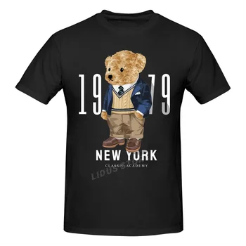 Нью-Йорк 1979 Милый плюшевый мишка Футболка Harajuku Streetwear Футболка с коротким рукавом 100% хлопок Graphics Футболки Бренды Футболки Топы