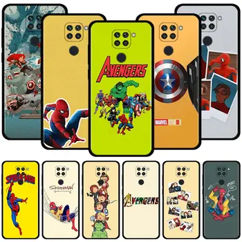 Оболочка для Xiaomi Redmi Note 11 10 9 8 7 Pro Max 9T 8T 9S Чехол для Redmi 10 9 8 9C 9A 8A 7A Marvel Spiderman 3 Cartoon Iron Man