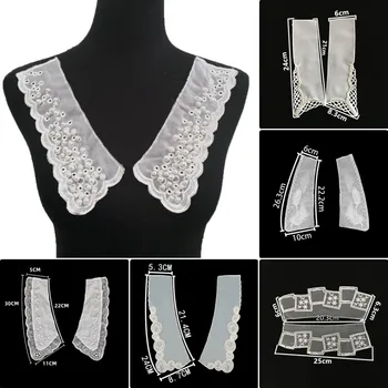 Оптовые продажи 1-10 штук белые вышитые пайетки вышитые швейные кружева DIY декоративная одежда платье аксессуары