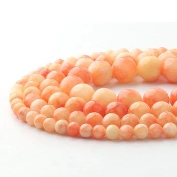 оранжевый персидский нефрит натуральные драгоценные камни бусины круглые свободные прокладки бусины 15 