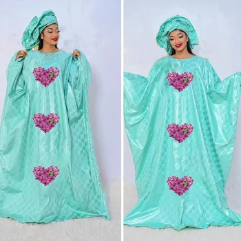 Оригинальные длинные платья Bazin Riche для африканских женщин Одежда для вечеринок Свадебная церемония Dashiki Robe Bazin Материал для леди