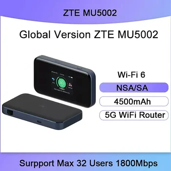 Оригинальный маршрутизатор ZTE MU5002 5G Wi-Fi портативная точка доступа cat22 Гигабитный маршрутизатор со слотом для SIM-карты Аккумулятор 4500 мАч Максимум 32 пользователя