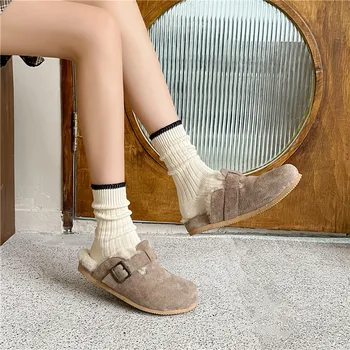Осенние и зимние теплые деревянные носки в стиле ретро на целый день, женские носки грубой текстуры, текстура толстых ниток носки