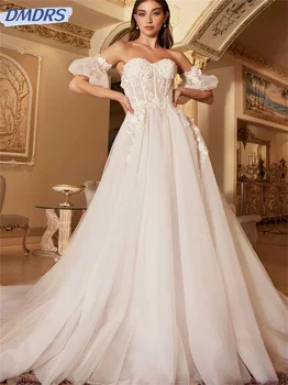 Очаровательная возлюбленная Свадебное платье 2024 Элегантное свадебное платье А-силуэта Изящная аппликация Платье в пол Vestidos De Novia