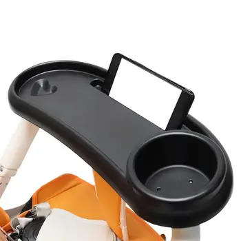  Подстаканник для коляски 3 в 1 Съемный регулируемый на 360 градусов лоток для закусок Изолированный держатель для бутылок для покупок Travel Black Large