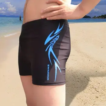 Популярные плавательные штаны Огненный узор Дышащая пляжная одежда Тонкие мужские плавки Летние плавки Мягкие