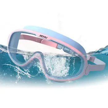 Профессиональные очки для плавания Водонепроницаемые очки для взрослых с большой рамой Удобные очки для плавания с защитой от запотевания и ультрафиолета для мужчин и женщин