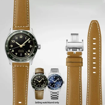 Ремешок для часов нового стиля для Longines Pioneer Sports Series L3.810/L3.820 The Pilot Watch Мужской кожаный ремешок для часов 21x18 мм 22x18 мм