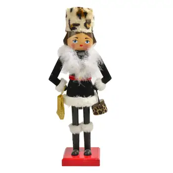 Рождественская фигурка девушки-щелкунчика Украшение 15-дюймовый прочный многоцелевой деревянный