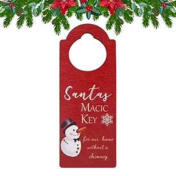 Рождественские дверные украшения Деревянная дверная ручка Снеговик Санта-Клаус Украшения Красочный декор дверей для окон Камины Стены