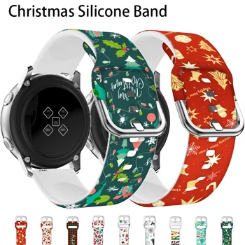 рождественский ремешок для Samsung Galaxy Watch 6/4/5 pro/classic/Active 2 20мм/22мм Браслет для huawei watch gt 4-2-2e-3-3 pro Band