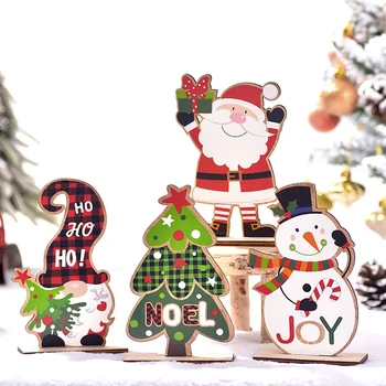 Рождественское украшение рабочего стола ELK-Снеговик-Санта-Клаус Рождественские украшения 4 Стиль