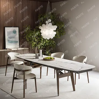 Роскошные стулья в скандинавском стиле Спинка Минималистичная гостиная Стулья для столовой Кухня Деревянные суставы Para El Hogar Мебель для дома