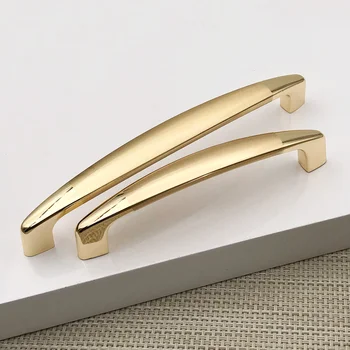  Ручка шкафа Европейская мода Квадратный U-образный золотой ящик Кухонная фурнитура Ручка дверного комода