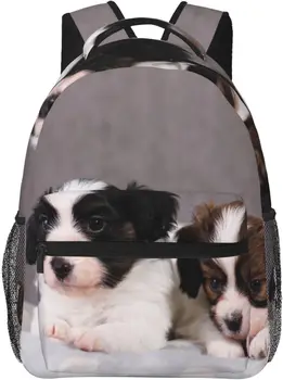 Рюкзак для ноутбука с принтом щенка малой породы, симпатичный легкий повседневный рюкзак для мужчин и женщин