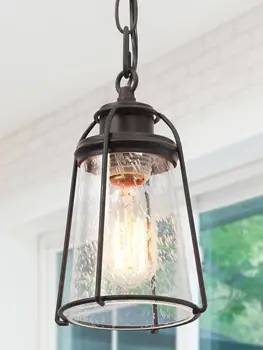 Светильники, подвесные светильники для фермерского дома с семенным стеклянным абажуром, коричневый кухонный остров с подвесным освещением для фойе,