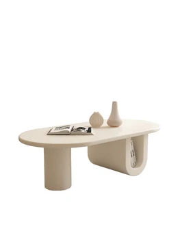 Светлый роскошный современный стол, гостиная, бытовой кремовый ветер, креативный и минималистичный небольшой шкаф, тихий чайный столик с ветром