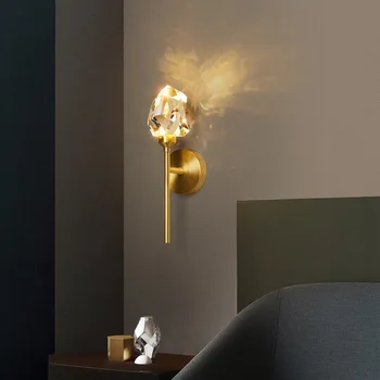  Светодиодные хрустальные настенные бра для спальни Гостиная Фоновое освещение Ресторан Современная лампа для ванной комнаты Внутренний декор отеля