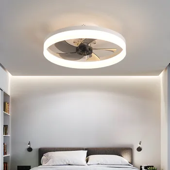  светодиодный потолочный светильник вентиляторы переменного тока постоянного тока вентилятор спальня лампа освещение для гостиной декоративные лампы вентилируемые бесшумные с дистанционным управлением