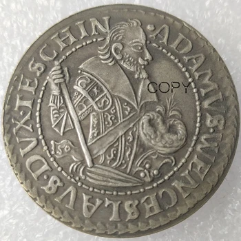 Силезский тешенский талер - Адам Венцель Посеребренные монеты 1609