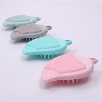 Силиконовая щетка для мытья лица Go Шампунь Массажная щетка для ванны Мытье носа Мягкая щетка для волос Принадлежности для ванной