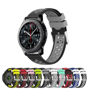 Силиконовые браслеты 22 мм для Samsung Galaxy Watch 46 мм Gear S3 Classic/Frontier Galaxy Watch 3 45 мм Браслет для ремешка Huawei GT