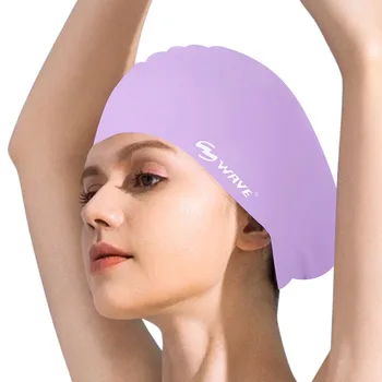 Силиконовые унисекс Взрослые силиконовые шапочки для плавания для кос и дредов Женщины Водонепроницаемый душ для мужчин