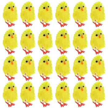 Симуляция Мини Пасхальные цыплята Искусственная плюшевая желтая курица Настольный орнамент Весенняя вечеринка Благоприятствует украшению