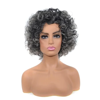 Синтетические короткие кудрявые парики Термостойкий пушистый мягкий афро кудрявый косплей парик для чернокожих женщин