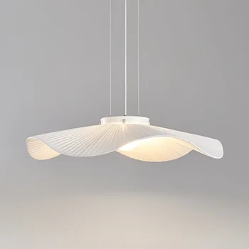скандинавский современный минимализм ресторан люстра дизайнер творческая личность лист лотоса минималистичный кабинет искусство лампа для спальни