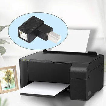  Сканер принтера USB2.0 B Тип Удлинитель Удлинитель Адаптер С Папой На Розетку 90 Градусов Вверх и Вниз и Под Правым и Левым Углом Сканер Принтера