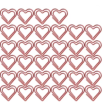 Скрепка Любовь Сердце Скрепки Маркировка Закладка Булавка Канцелярские Канцелярские Офисные Аксессуары (Красный)