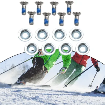  Сноуборд Фиксированный набор винтов Универсальная обвязочная шайба M6 Винт Противоскользящий черный Винты для крепления сноуборда Аксессуары для замены лыж