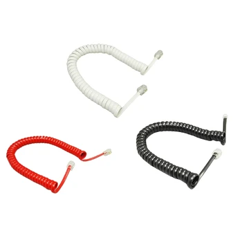  Спиральный телефонный шнур Телефонный шнур 6 футов 4P4C Кабель для стационарной телефонной трубки 1,85 м