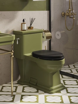 Трава Зеленый Ретро Туалет Американский Туалет Сифон Туалет Индивидуальность Творческий и Классический Бытовой Туалет