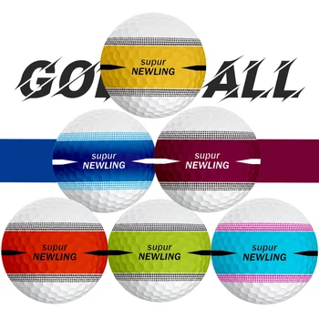  Трехслойный игровой мяч для гольфа с бесшовным выравниванием на 360 градусов, мяч высокой плотности на дальние дистанции 10 шт.