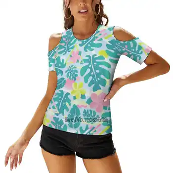 тропический летний узор женские футболки с принтом топы мода графическая футболка harajuku с коротким рукавом футболка jungle бохо тропический